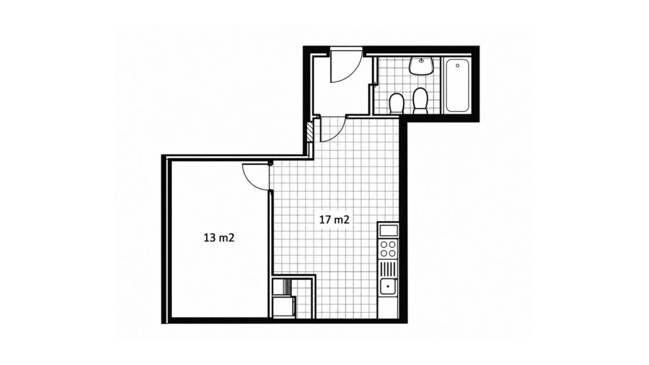 Apartamento T1 para Venda em Aguas Santas Planta 2