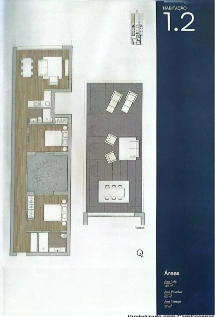 Apartamento T2 para Venda em Cedofeita, Santo Ildefonso, Sé, Miragaia, São Nicolau e Vitória Planta 1