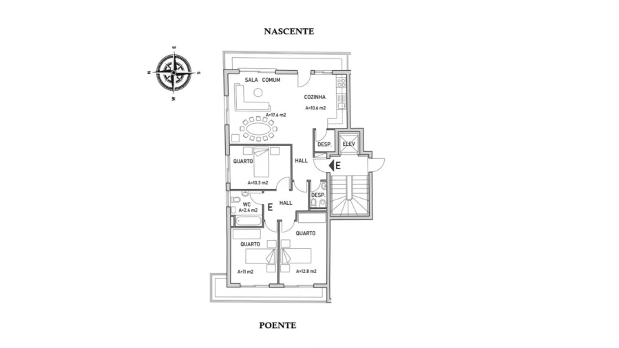 Apartamento T3 para Venda em Fânzeres e São Pedro da Cova Planta 1