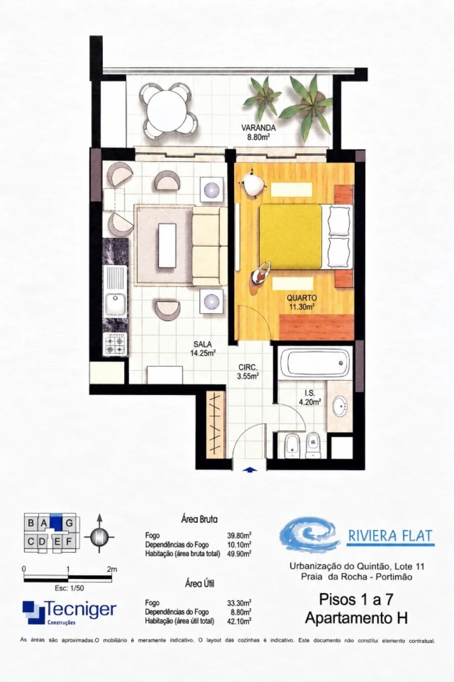 Apartamento T1 para Venda em Portimão Planta 1