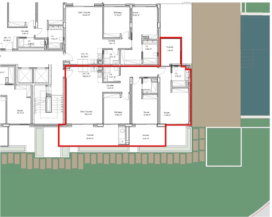 Apartamento T3 para Venda em Portimão Planta 2