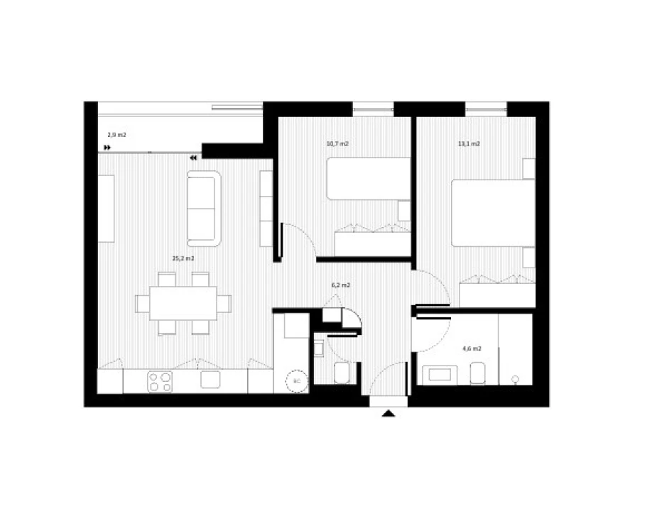 Apartamento T2 para Venda em Rio Tinto Planta 2