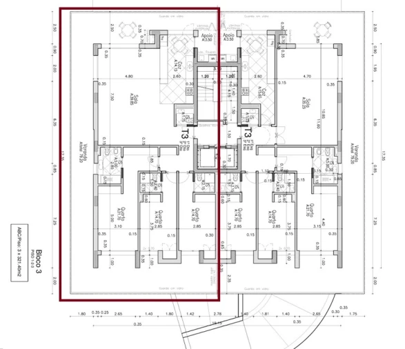 Apartamento T3 para Venda em Montijo e Afonsoeiro Planta 1