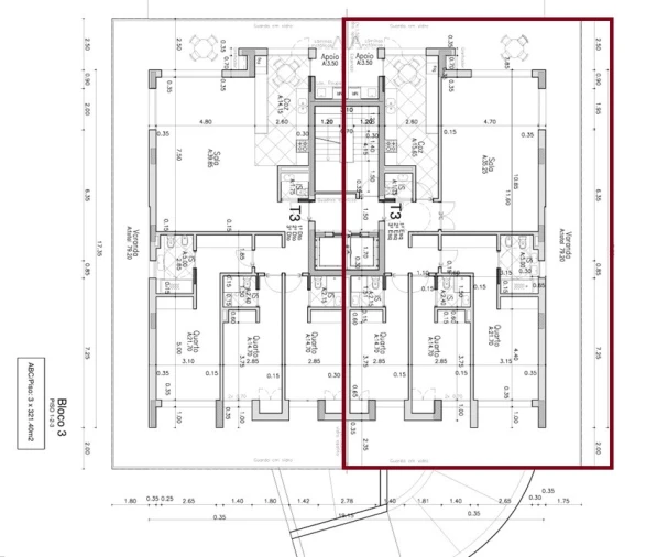 Apartamento T3 para Venda em Montijo e Afonsoeiro Planta 1