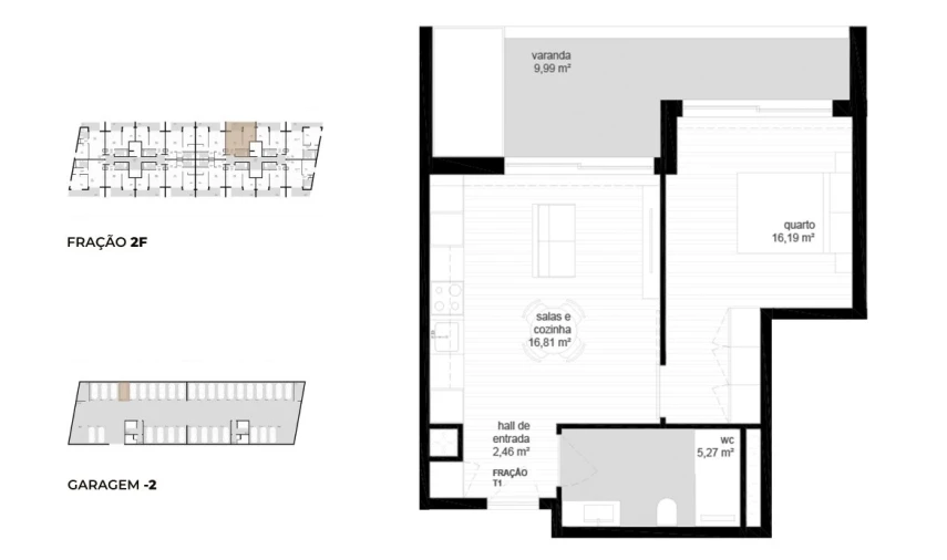 Apartamento T1 para Venda em Vila Nova de Cerveira e Lovelhe Planta 1