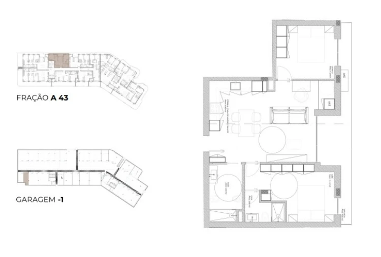 Apartamento T2 para Venda em Oliveira do Douro Planta 1