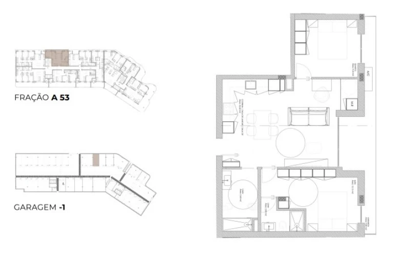 Apartamento T2 para Venda em Oliveira do Douro Planta 1