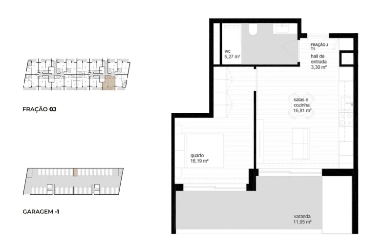 Apartamento T1 para Venda em Vila Nova de Cerveira e Lovelhe Planta 1