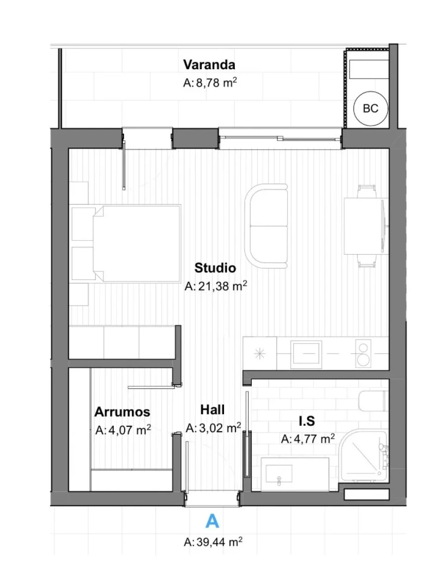 Apartamento para Venda em São Bartolomeu de Messines Planta 1