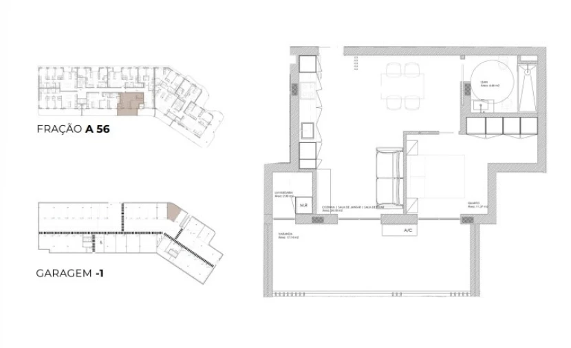 Apartamento T1 para Venda em Oliveira do Douro Planta 1