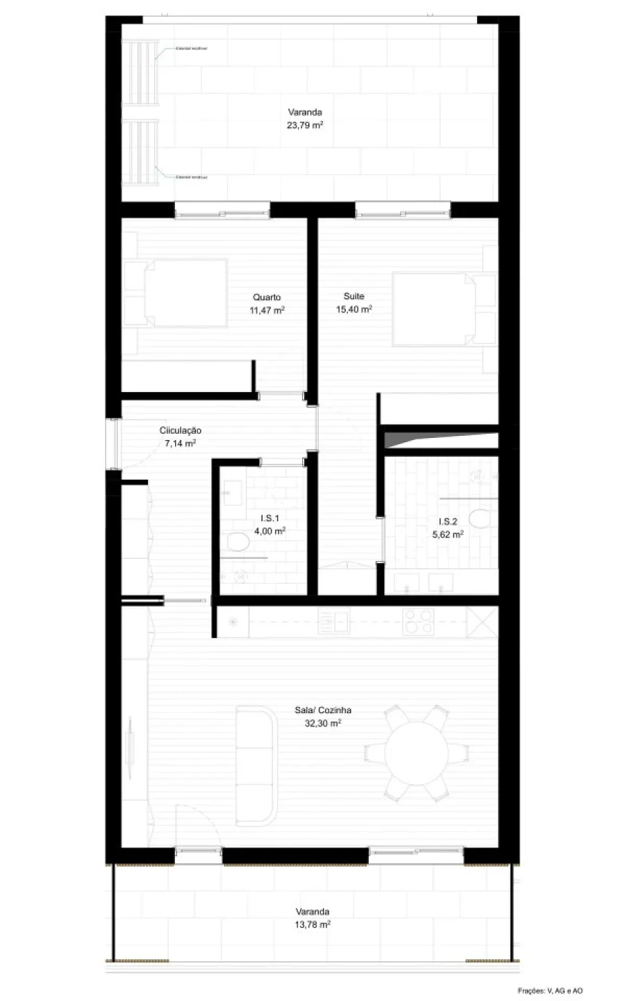 Apartamento T2 para Venda em Portimão Planta 1
