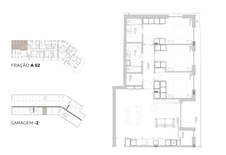 Apartamento T3 para Venda em Oliveira do Douro Planta 1