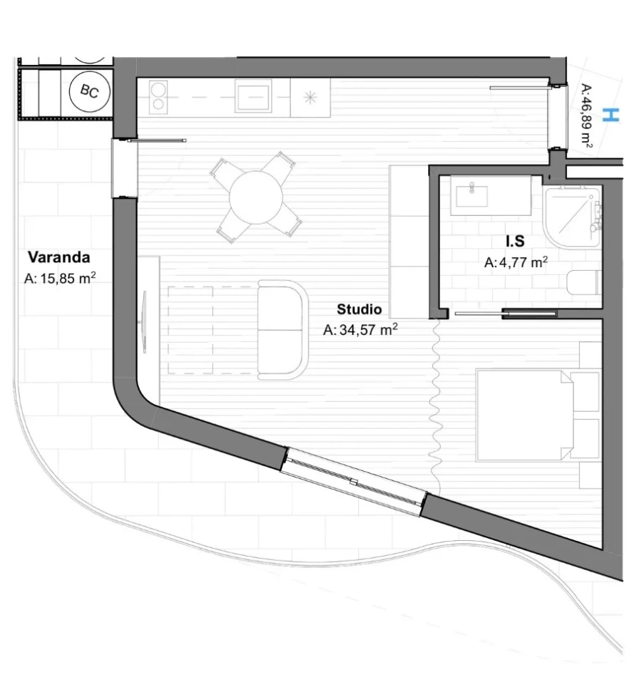 Apartamento para Venda em São Bartolomeu de Messines Planta 1