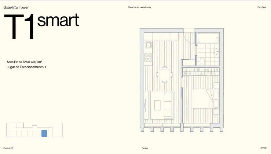 Apartamento T1 para Venda em Lordelo do Ouro e Massarelos Planta 1