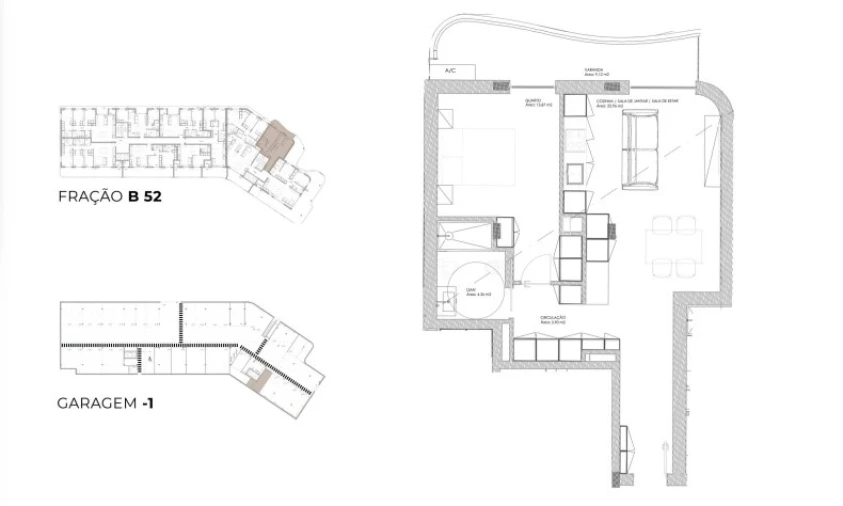 Apartamento T1 para Venda em Oliveira do Douro Planta 1