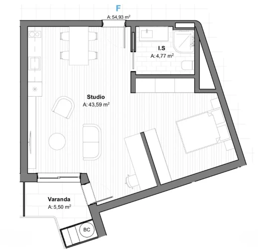 Apartamento para Venda em São Bartolomeu de Messines Planta 1