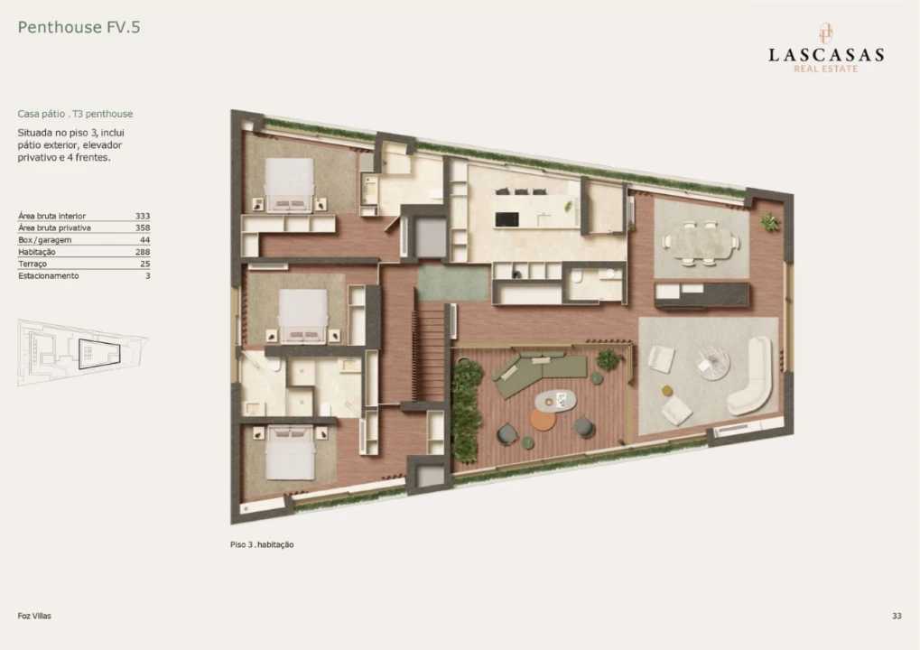 Apartamento T3 para Venda em Aldoar, Foz do Douro e Nevogilde Planta 2