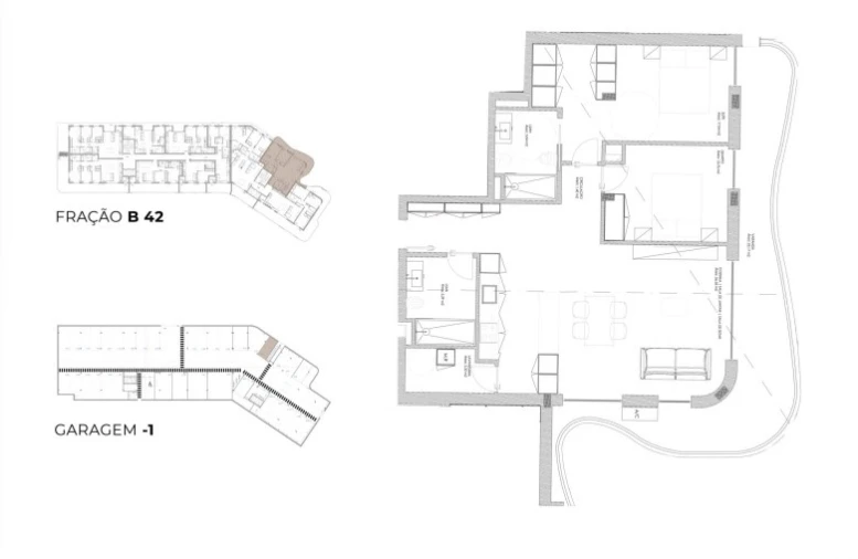 Apartamento T2 para Venda em Oliveira do Douro Planta 1