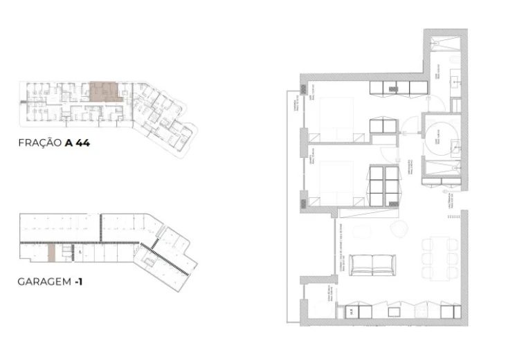 Apartamento T2 para Venda em Oliveira do Douro Planta 1