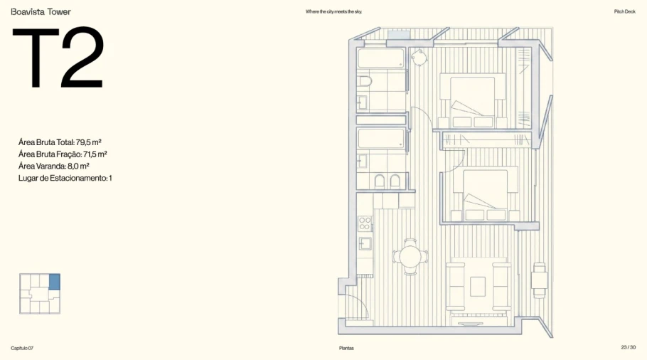 Apartamento T2 para Venda em Lordelo do Ouro e Massarelos Planta 1