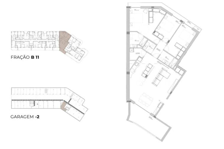 Apartamento T3 para Venda em Oliveira do Douro Planta 1