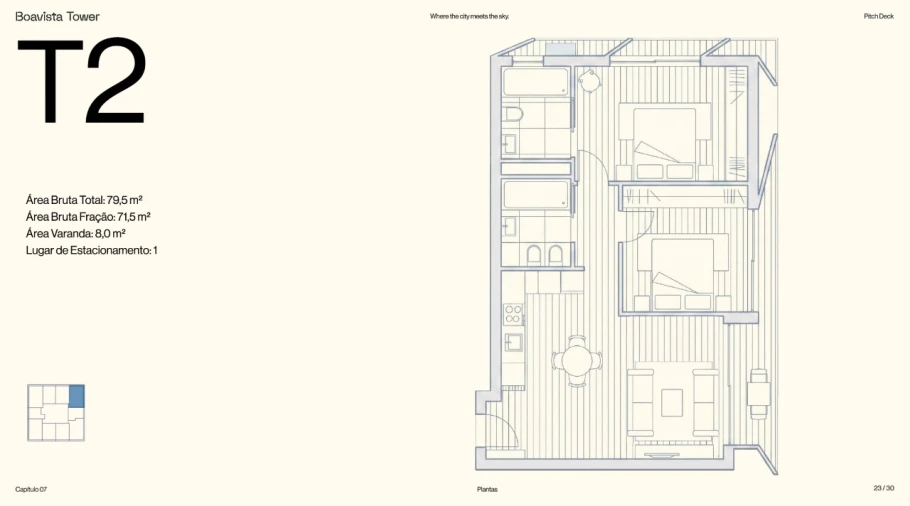 Apartamento T2 para Venda em Lordelo do Ouro e Massarelos Planta 1