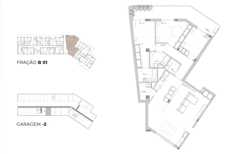 Apartamento T3 para Venda em Oliveira do Douro Planta 1