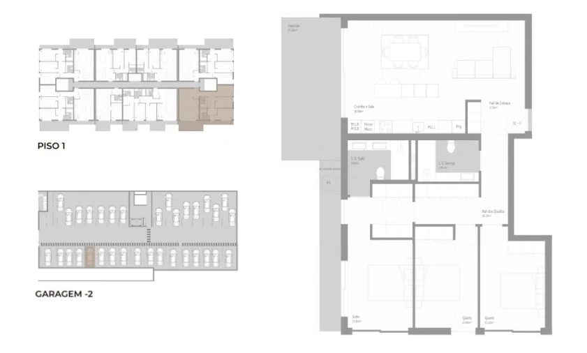 Apartamento T3 para Venda em Valongo Planta 1