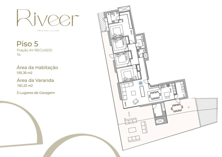 Apartamento T4 para Venda em Paços de Ferreira Planta 1