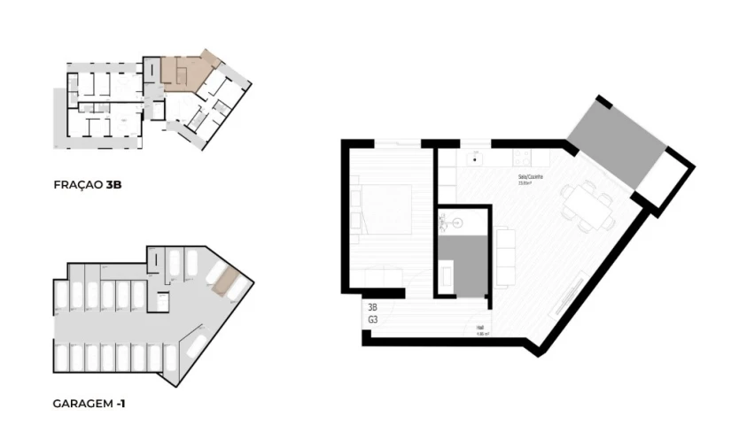 Apartamento T1 para Venda em Pedrouços Planta 1