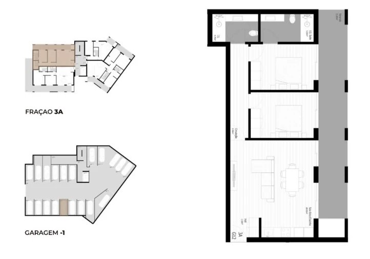 Apartamento T2 para Venda em Pedrouços Planta 1