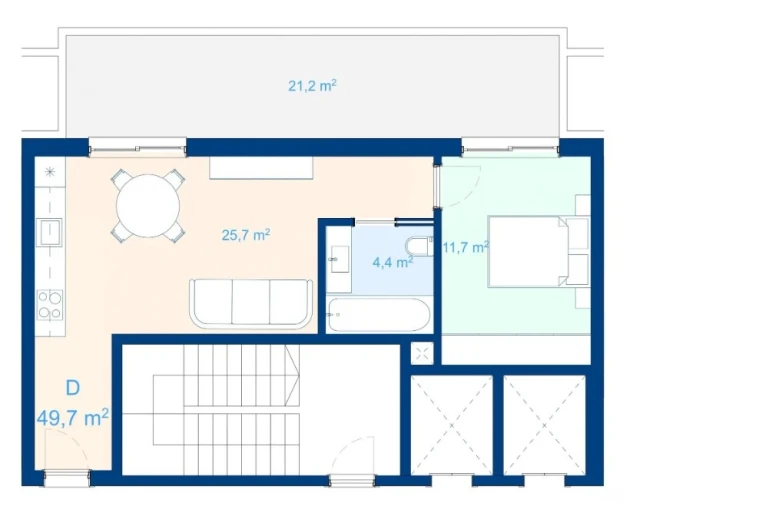 Apartamento T1 para Venda em Mafamude e Vilar do Paraíso Planta 1