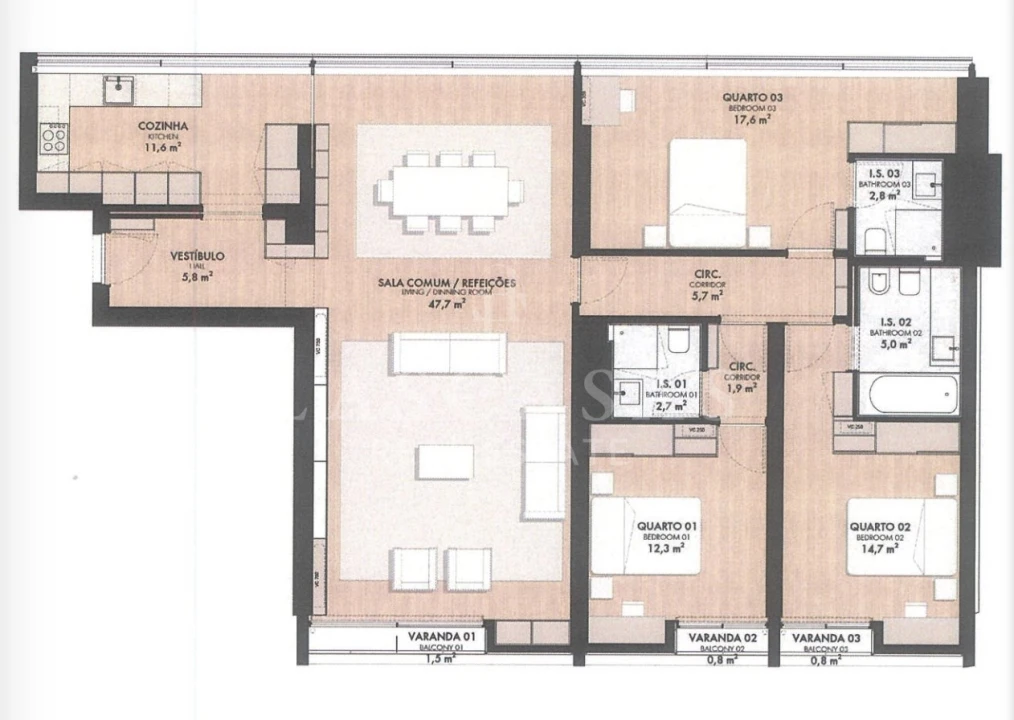 Apartamento T3 para Venda em Areeiro Foto 37