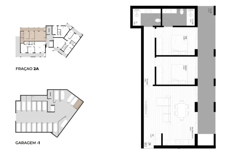 Apartamento T2 para Venda em Pedrouços Planta 1