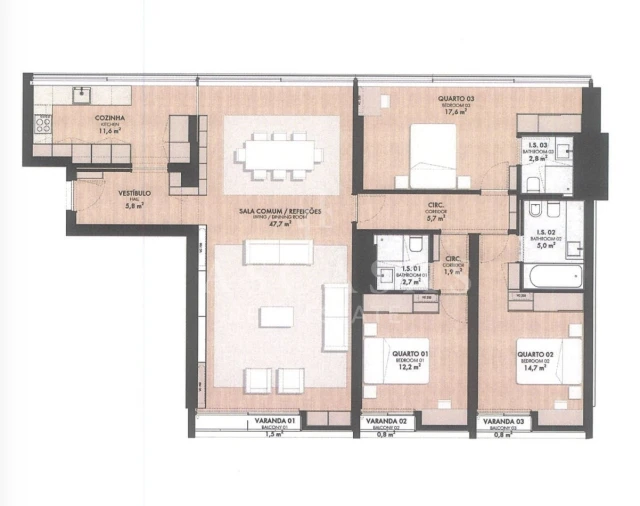 Apartamento T3 para Venda em Areeiro Foto 36