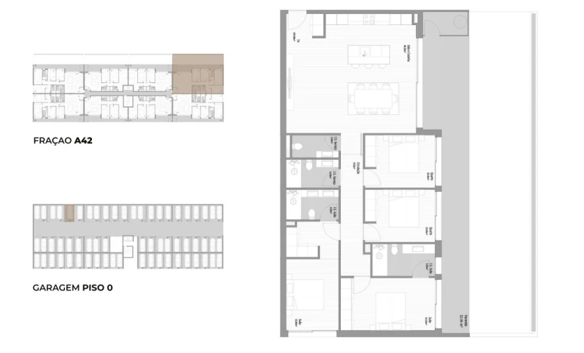 Apartamento T4 para Venda em Fânzeres e São Pedro da Cova Planta 1