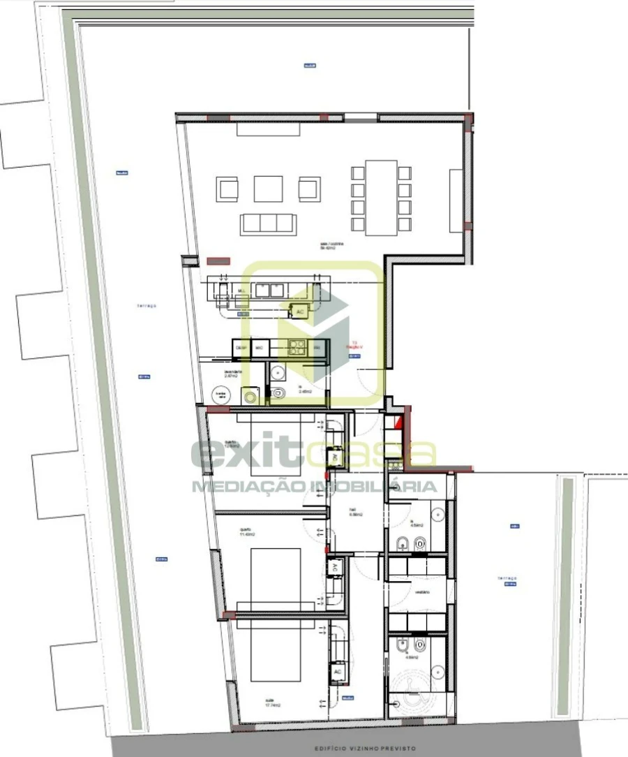 Apartamento T3 para Venda em São Bernardo Planta 1