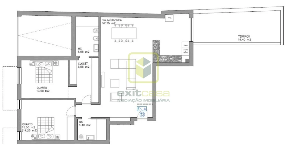 Apartamento T2 para Venda em Esgueira Planta 1