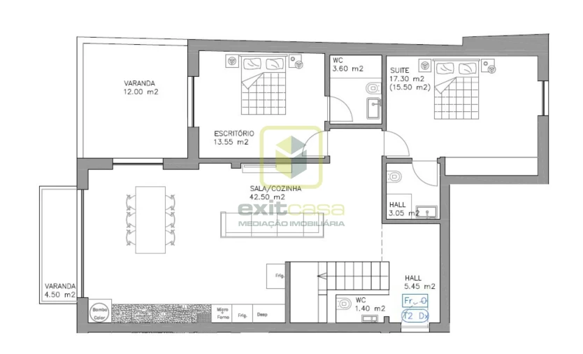 Apartamento T2 para Venda em Esgueira Planta 1
