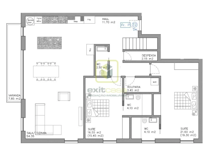Apartamento T2 para Venda em Esgueira Planta 1