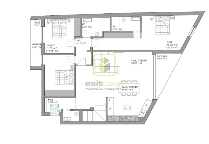 Apartamento T3 para Venda em Esgueira Planta 1