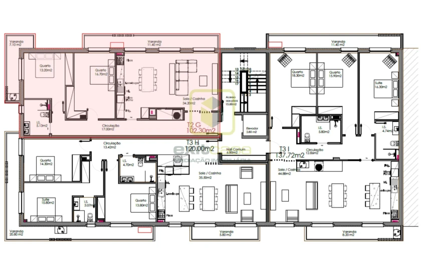 Apartamento T2 para Venda em Montemor-O-Velho e Gatões Planta 1