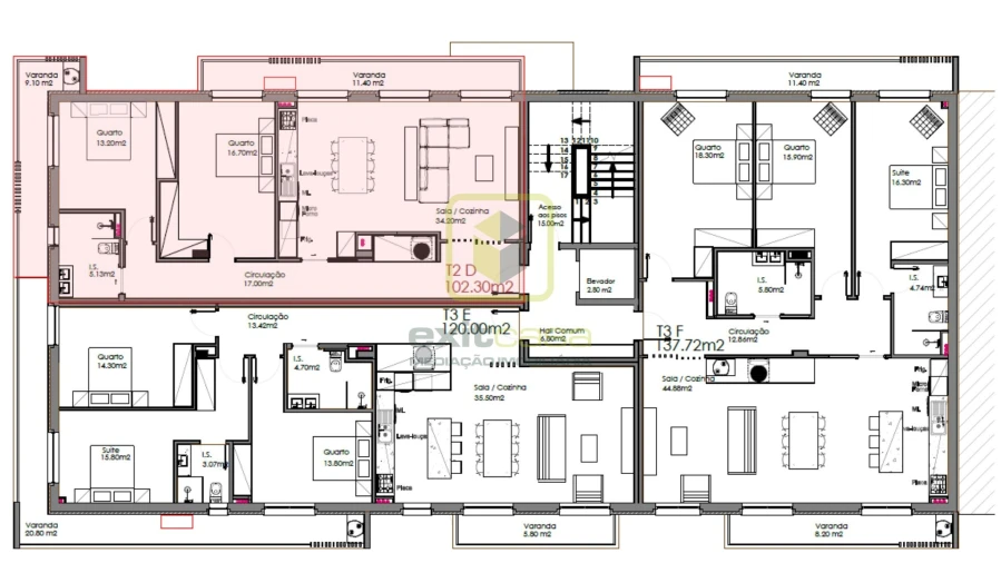 Apartamento T2 para Venda em Montemor-O-Velho e Gatões Planta 1