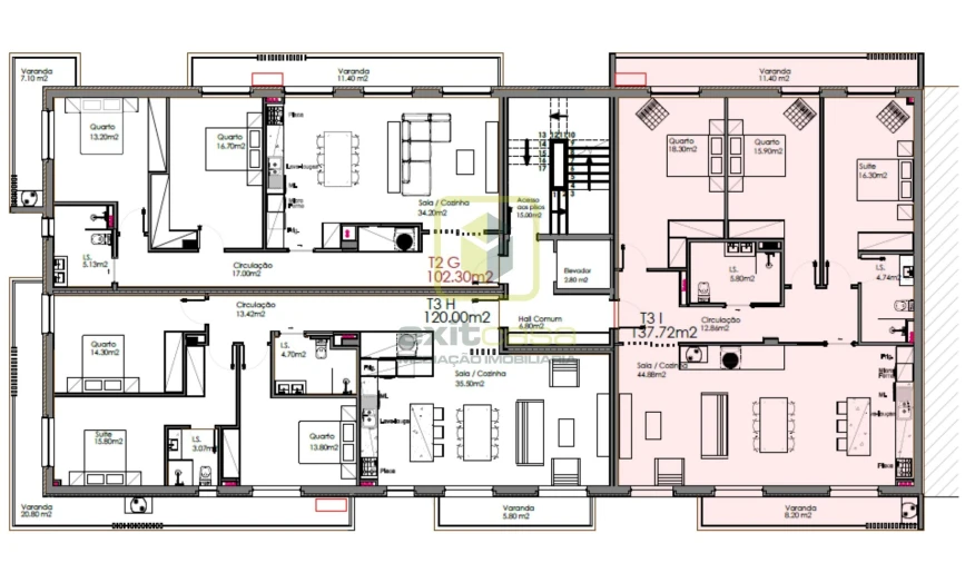 Apartamento T3 para Venda em Montemor-O-Velho e Gatões Planta 1