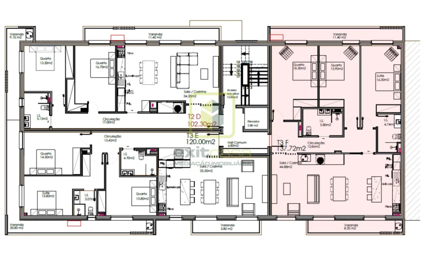 Apartamento T3 para Venda em Montemor-O-Velho e Gatões Planta 1