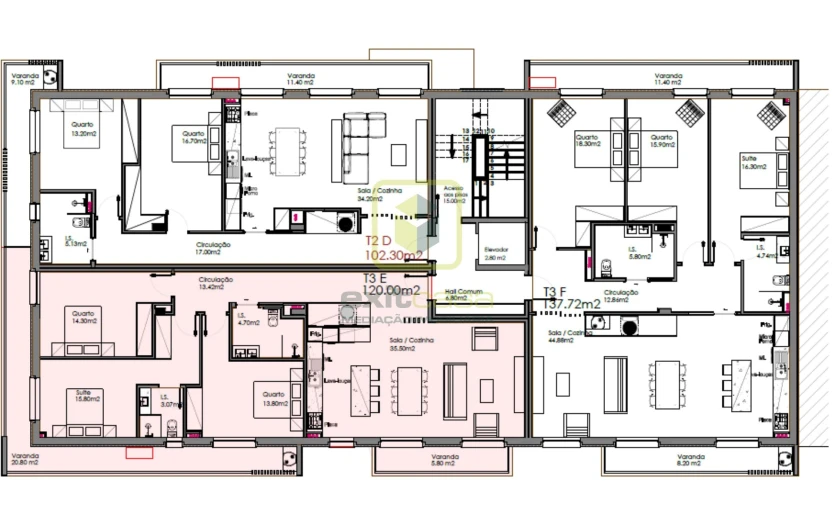 Apartamento T3 para Venda em Montemor-O-Velho e Gatões Planta 1