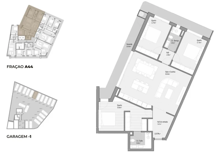 Apartamento T3 para Venda em Bougado (São Martinho e Santiago) Foto 14