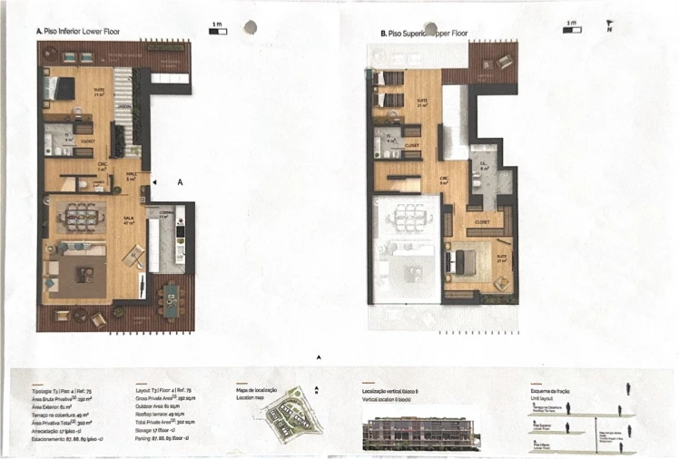 Apartamento T3 para Venda em Cascais e Estoril Planta 1