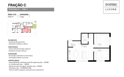 Apartamento T2 para Venda em Viseu