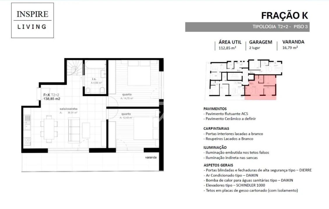 Apartamento T4 para Venda em Viseu Foto 2
